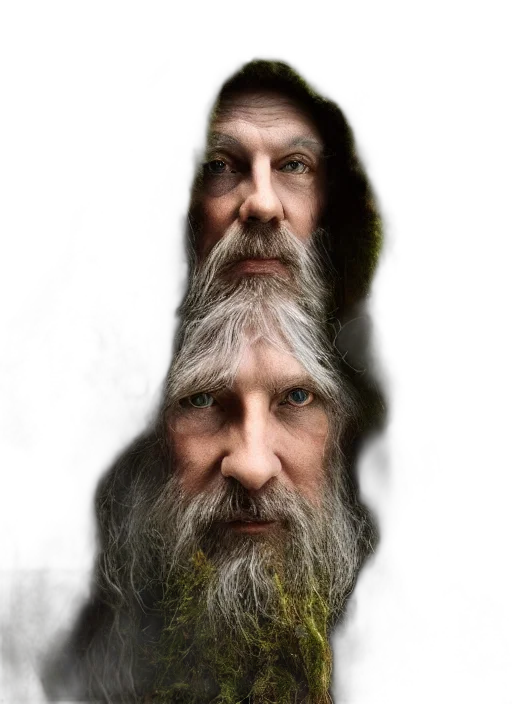 face, mask, hair, creature transparent PNG cut-out
