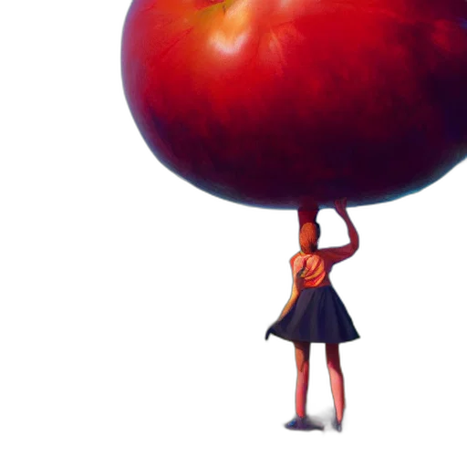 food, dress, concept art, 3d render, photorealistic, watercolor, giant, tomato transparent PNG cut-out