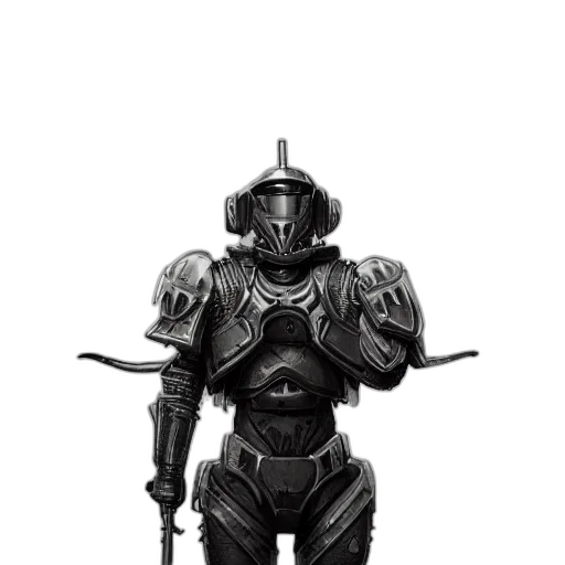 robot, sword, weapon, staff, concept art, fantasy art, 3d render, pixel art transparent PNG cut-out