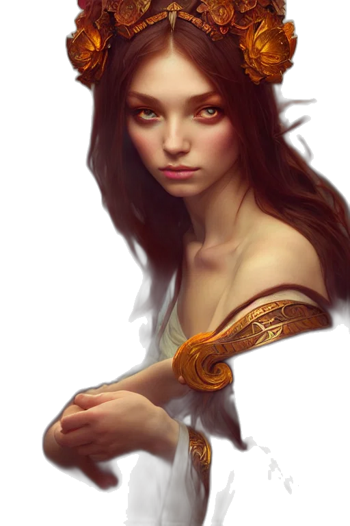 jewelry, staff, sword, face, fantasy art, concept art, photorealistic, oil painting transparent PNG cut-out
