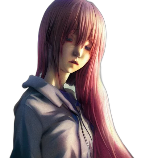 jacket, face, hair, staff transparent PNG cut-out