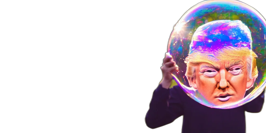 mask, umbrella, creature, hat, vaporwave, 3d render, outer space, donald transparent PNG cut-out