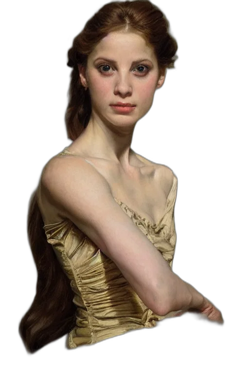 dress, jewelry, crown, face, photorealistic, oil painting, fantasy art, concept art transparent PNG cut-out