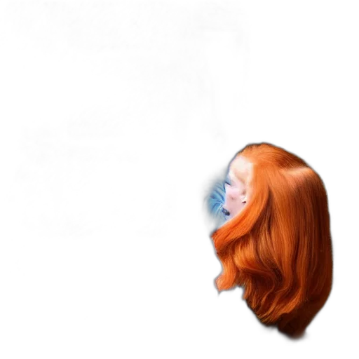 hair, face, mask, crown, photorealistic, 3d render, concept art, pixel art transparent PNG cut-out