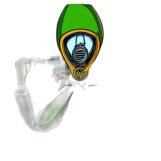 robot, mask, weapon, staff transparent PNG cut-out