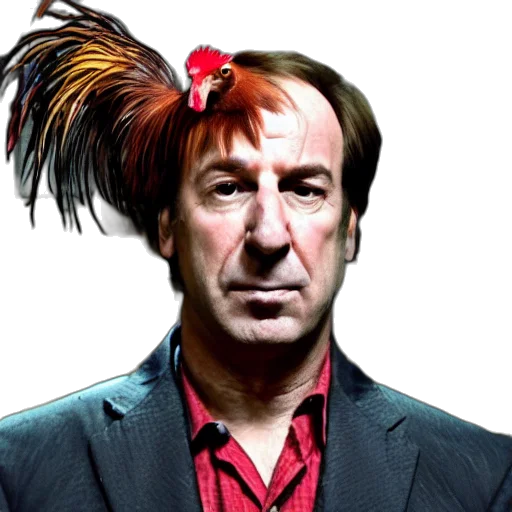 hair, animal, hat, jacket, saul, goodman, rooster, medieval transparent PNG cut-out