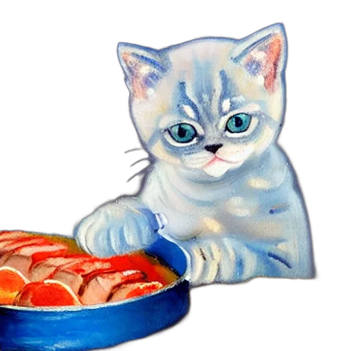 food, animal, photorealistic, watercolor transparent PNG cut-out