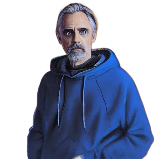 jacket, face, 3d render, concept art transparent PNG cut-out
