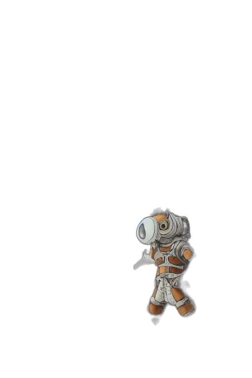 robot, staff, creature, weapon, 3d render, concept art, fantasy art, pixel art transparent PNG cut-out