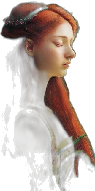 face, hair, staff, crown, fantasy art, photorealistic, concept art, oil painting transparent PNG cut-out