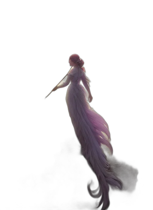 dress, staff, sword, weapon transparent PNG cut-out