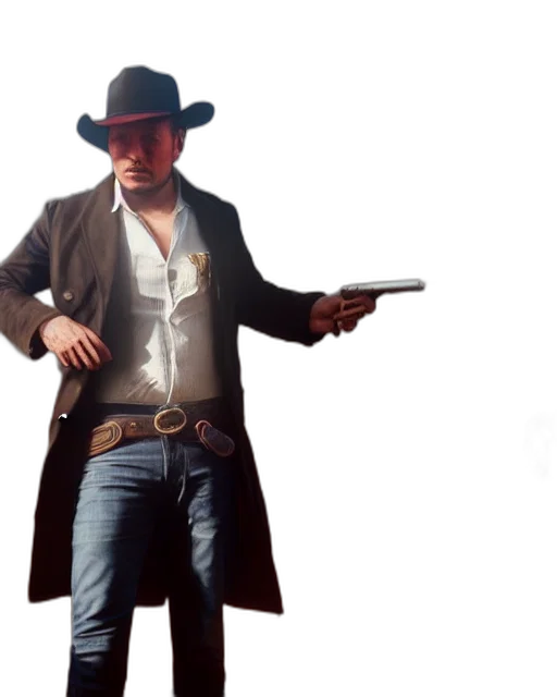jacket, weapon, hat, staff transparent PNG cut-out