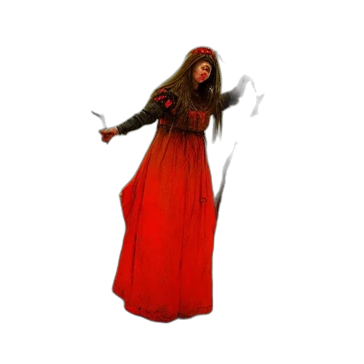 dress, staff, creature, concept art transparent PNG cut-out