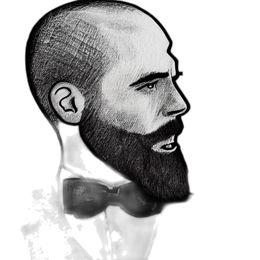 face, hair, cartoon, pencil sketch, photorealistic, concept art, monochrome, bald transparent PNG cut-out