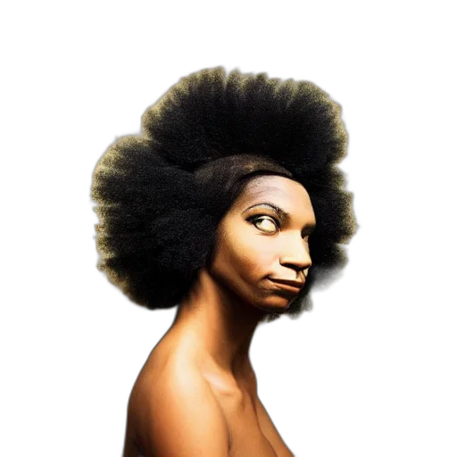 hair, face, crown, creature transparent PNG cut-out