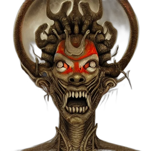 mask, face, creature, staff transparent PNG cut-out