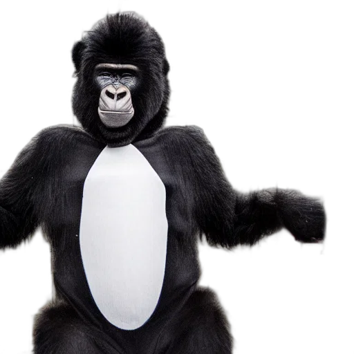 animal, creature, bald, white, man, dressed, gorilla, suit transparent PNG cut-out