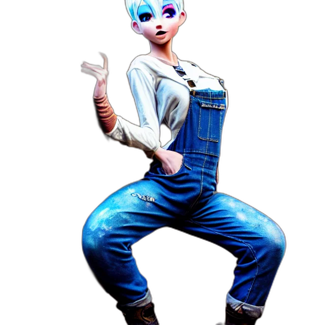 staff, robot, concept art, 3d render, fantasy art, cartoon, blue, full transparent PNG cut-out