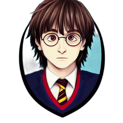 face, staff, pixel art, cartoon, anime, comic book art, portrait, harry transparent PNG cut-out