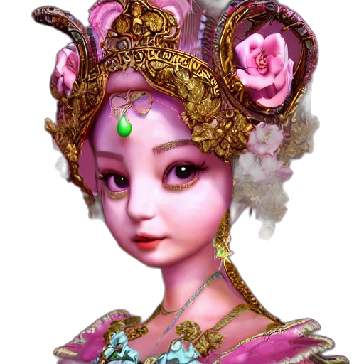 crown, jewelry, mask, face, fantasy art, 3d render, concept art, photorealistic transparent PNG cut-out
