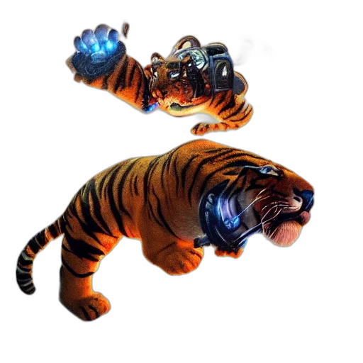 animal, creature, robot, weapon, 3d render, concept art, photorealistic, fantasy art transparent PNG cut-out