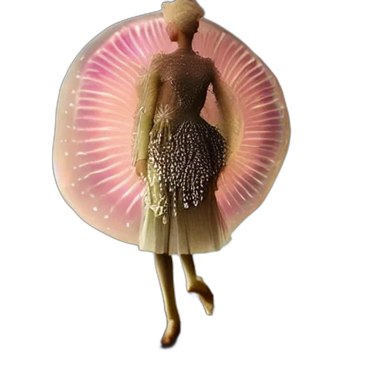dress, jewelry, hat, hair, 3d render, concept art, photorealistic, luminous transparent PNG cut-out