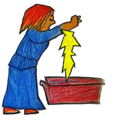 staff, rain, fire, night transparent PNG cut-out