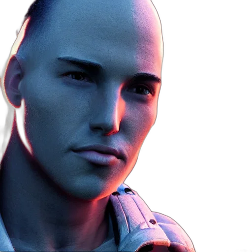 robot, face, mask, photorealistic, 3d render, cyberpunk, concept art, neon lights transparent PNG cut-out