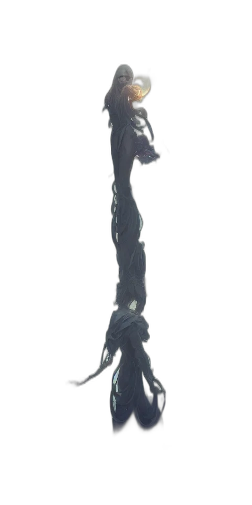 staff, sword, hair, crown, concept art, 3d render, fantasy art, anime transparent PNG cut-out
