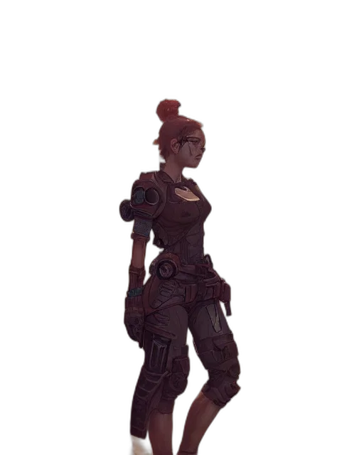 staff, weapon, robot, dress, concept art, pixel art, 3d render, fantasy art transparent PNG cut-out