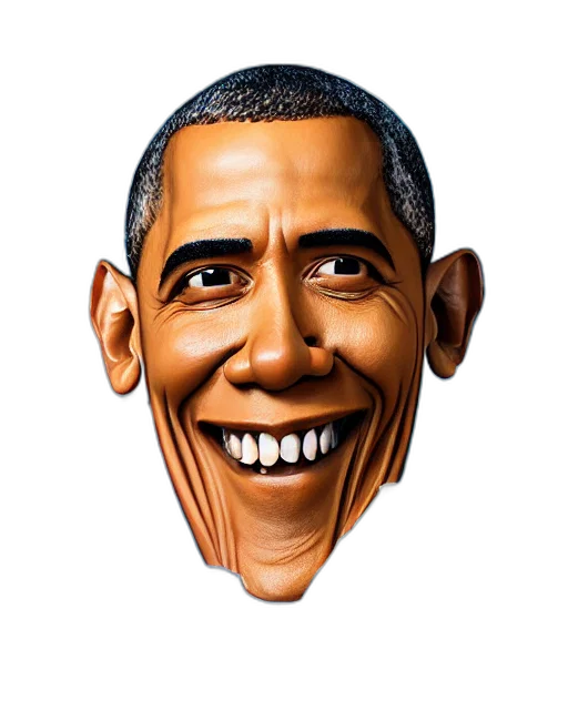 face, mask, creature, 3d render transparent PNG cut-out