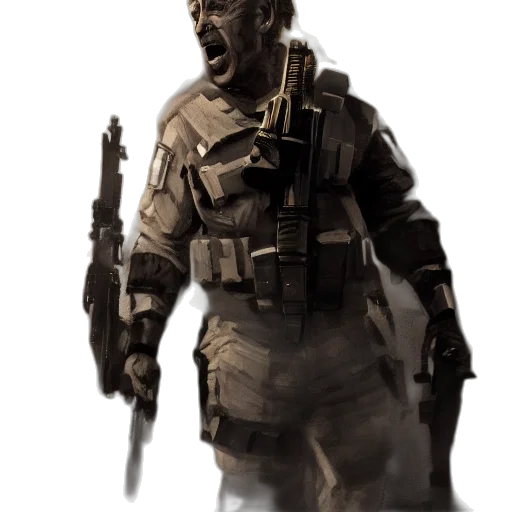 weapon, staff, face, creature transparent PNG cut-out