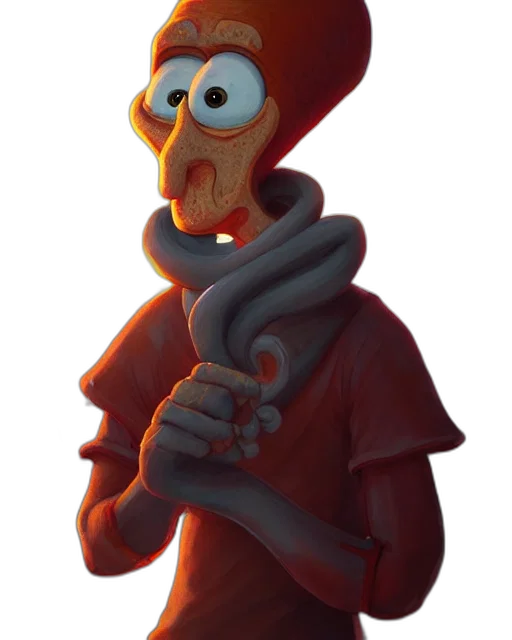 staff, hat, jacket, mask, concept art, 3d render, cartoon, fantasy art transparent PNG cut-out