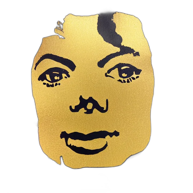 mask, face, jewelry, crown, cartoon, photorealistic, concept art, golden transparent PNG cut-out