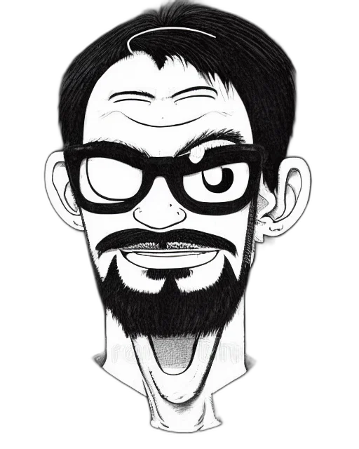face, staff, cartoon, comic book art transparent PNG cut-out
