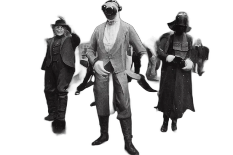 mask, staff, robot, jacket transparent PNG cut-out