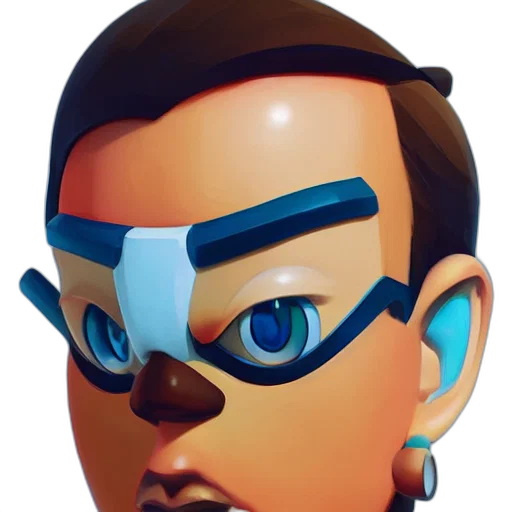 face, mask, staff, robot transparent PNG cut-out