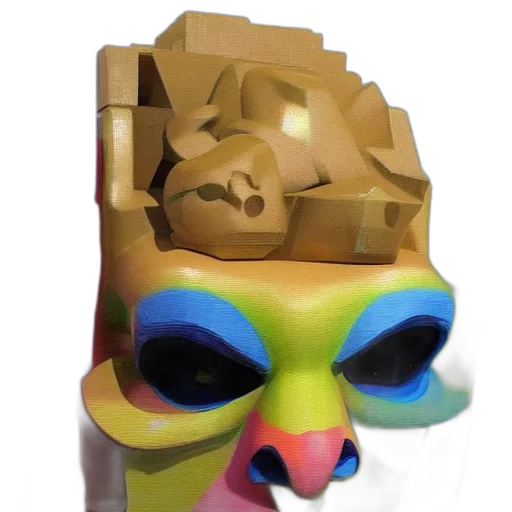 mask, crown, robot, face transparent PNG cut-out