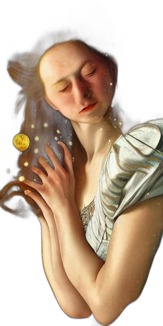jewelry, fantasy art, concept art, photorealistic, oil painting, underwater, outer space, golden transparent PNG cut-out