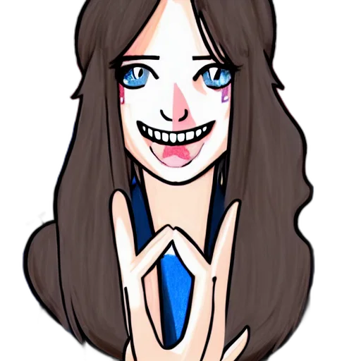 face, cartoon, anime, pixel art transparent PNG cut-out