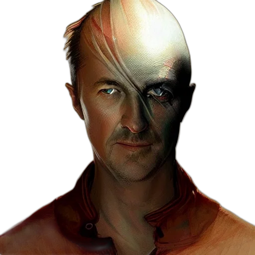 face, mask, staff, robot, concept art, comic book art, cyberpunk, photorealistic transparent PNG cut-out