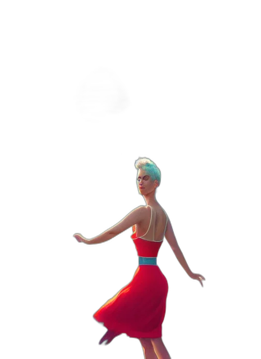 dress, creature, staff, hat transparent PNG cut-out