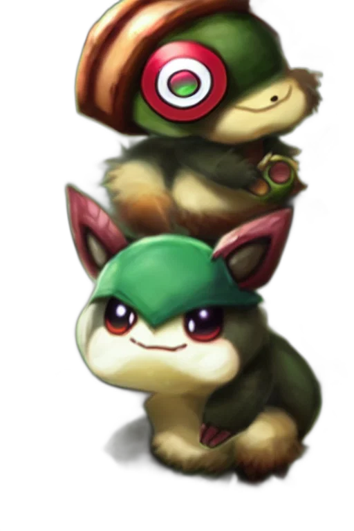 staff, hat, animal, concept art, 3d render, fantasy art, pixel art, green transparent PNG cut-out