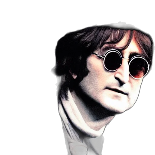 face, jacket, photorealistic, comic book art, cartoon, watercolor, john, lennon transparent PNG cut-out