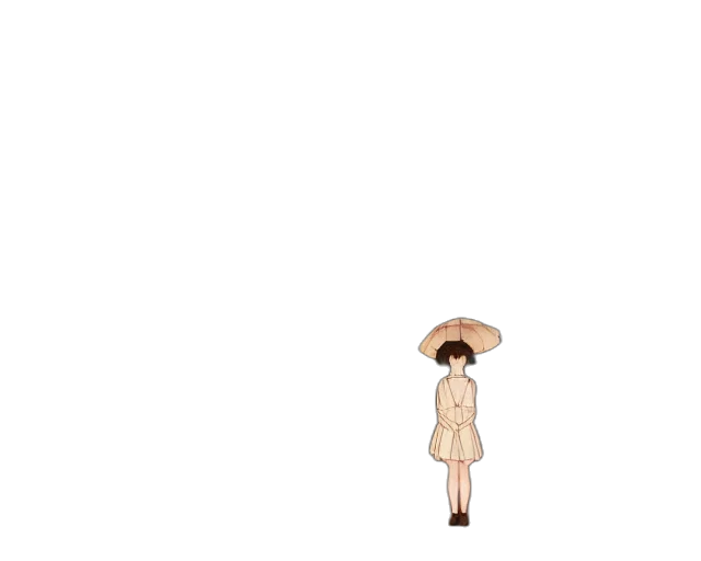 hat, umbrella, dress, staff transparent PNG cut-out