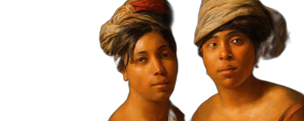 face, mask, hat, photorealistic, oil painting, 3d render, concept art, beautiful transparent PNG cut-out