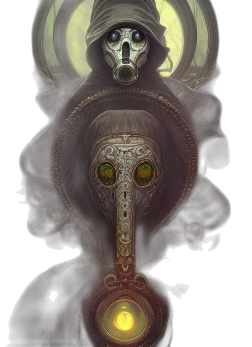 mask, face, staff, robot, concept art, fantasy art, watercolor, pixel art transparent PNG cut-out