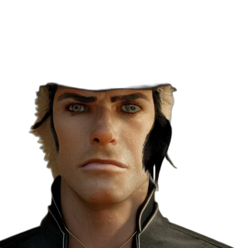 hat, face, staff, jacket, 3d render, photorealistic, concept art, cartoon transparent PNG cut-out