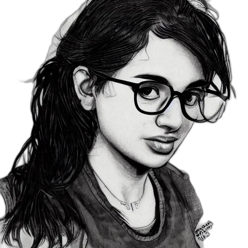 face, pencil sketch, cartoon, photorealistic transparent PNG cut-out