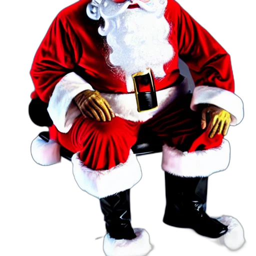 santa, claus, sitting, knee transparent PNG cut-out